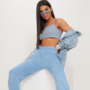 Pretty little thing -blue joggers and crop top set